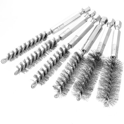 6 PCS فرشاة تجويف الفولاذ المقاوم للصدأ مع 1/4 بوصة سداسي سداسي سداسي الأسلحة بأحجام مختلفة تنظيف الأسلاك الملتوية (8 10 12 15 17 19MM) لتنظيف الصدأ والأنبوب لبرنامج تشغيل تأثير الطاقة in Saudi Arabia