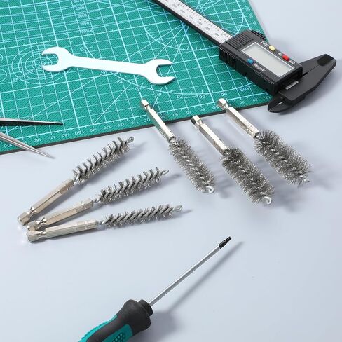6 PCS فرشاة تجويف الفولاذ المقاوم للصدأ مع 1/4 بوصة سداسي سداسي سداسي الأسلحة بأحجام مختلفة تنظيف الأسلاك الملتوية (8 10 12 15 17 19MM) لتنظيف الصدأ والأنبوب لبرنامج تشغيل تأثير الطاقة in Saudi Arabia