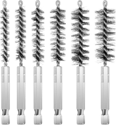 6 PCS فرشاة تجويف الفولاذ المقاوم للصدأ مع 1/4 بوصة سداسي سداسي سداسي الأسلحة بأحجام مختلفة تنظيف الأسلاك الملتوية (8 10 12 15 17 19MM) لتنظيف الصدأ والأنبوب لبرنامج تشغيل تأثير الطاقة in Saudi Arabia