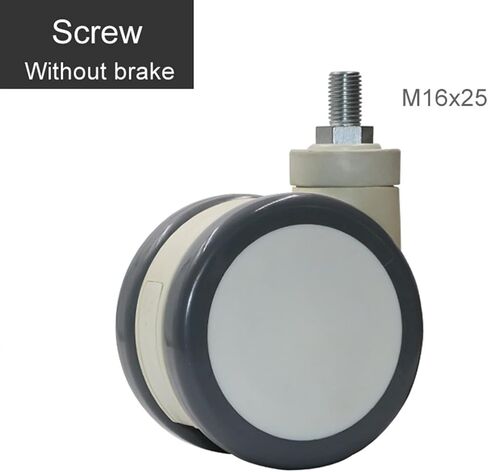 5 Inch Casters Wheels with Screw and Plunger Silent Casters Equipment 1Pcs(Screw no Brake) in Saudi Arabia
