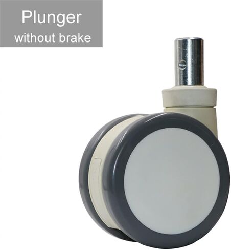 5 Inch Casters Wheels with Screw and Plunger Silent Casters Equipment 1Pcs(Screw no Brake) in Saudi Arabia