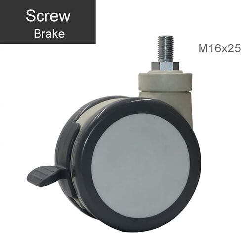 5 Inch Casters Wheels with Screw and Plunger Silent Casters Equipment 1Pcs(Screw no Brake) in Saudi Arabia