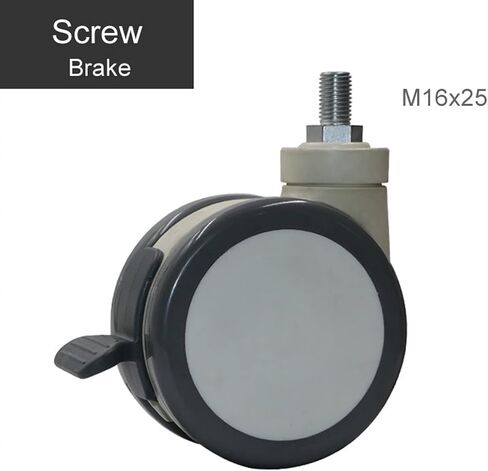 5 Inch Casters Wheels with Screw and Plunger Silent Casters Equipment 1Pcs(Screw no Brake) in Saudi Arabia