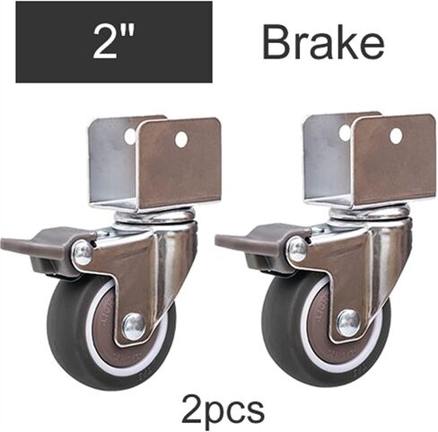 Splint Super Mute Wheels Casters Wheel Anti-wrap Wheel with Bearing Universal Casters Soft 2Pcs(2inch No Brake,20mm) in Saudi Arabia