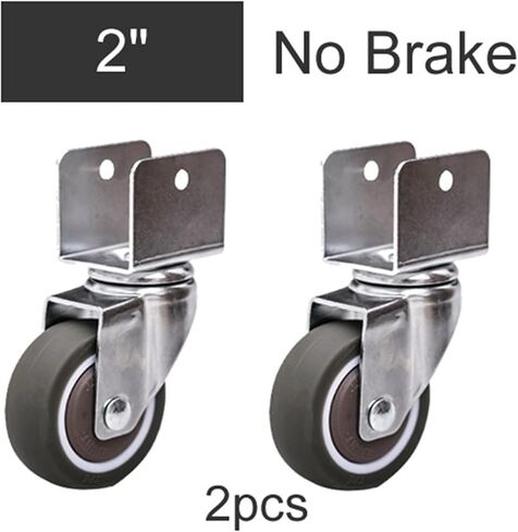 Splint Super Mute Wheels Casters Wheel Anti-wrap Wheel with Bearing Universal Casters Soft 2Pcs(2inch No Brake,20mm) in Saudi Arabia