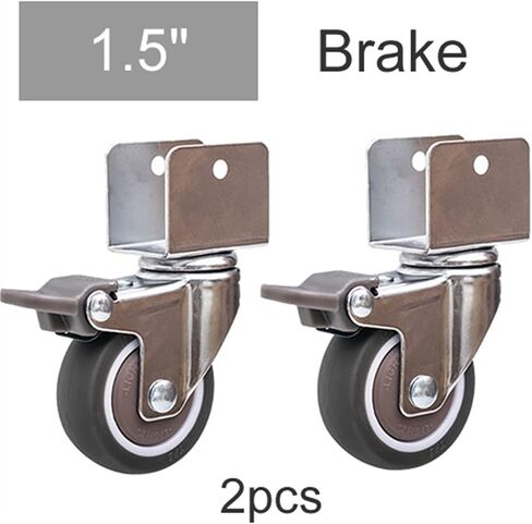 Splint Super Mute Wheels Casters Wheel Anti-wrap Wheel with Bearing Universal Casters Soft 2Pcs(2inch No Brake,20mm) in Saudi Arabia