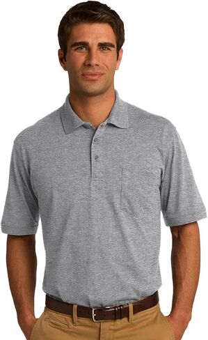 Port and Company 55 oungk Jersey Knit Pocket Polo (KP55P) in Saudi Arabia