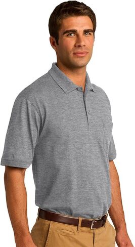 Port and Company 55 oungk Jersey Knit Pocket Polo (KP55P) in Saudi Arabia