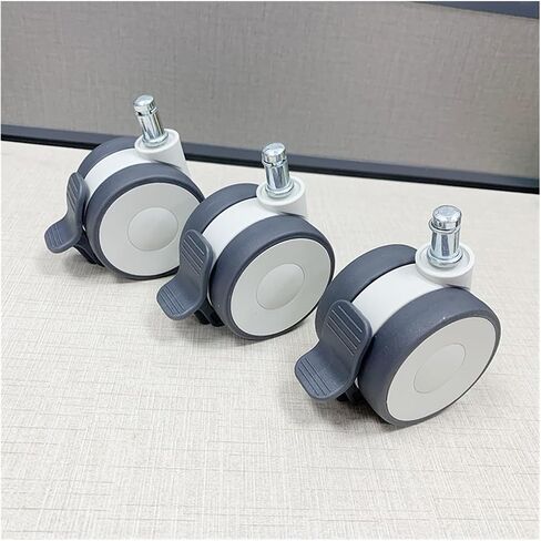 4 Pieces/lot 2.5-inch Silent TPR Universal Brake Beauty Instrument Caster/Double Wheel Monitor Computer Trolley Wheel(M11x22 Plunger Brake) in Saudi Arabia