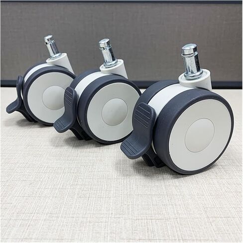 4 Pieces/lot 2.5-inch Silent TPR Universal Brake Beauty Instrument Caster/Double Wheel Monitor Computer Trolley Wheel(M11x22 Plunger Brake) in Saudi Arabia