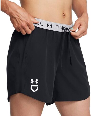 Under Armour Womens Utility Softball Shorts - Water Repellent and Breathable LG Midnight Navy-White in Saudi Arabia
