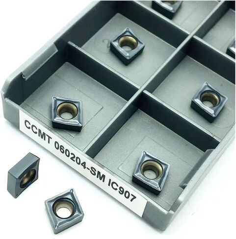 أداة Carbide أداة Carbide Blade CCMT060204 SM IC907 أداة الدوران الداخلي CCMT 060204 أداة مخرطة CNC أداة تحول (الزاوية: CCMT060204 SM IC907 ، عرض إدراج (MM): 100pcs (10box)) in Saudi Arabia