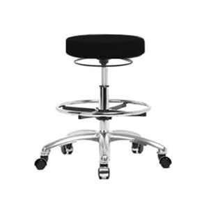 Thomas VMBSO-CR-NF-RG-C8540 مقعد متوسطة مقعد البراز مع قاعدة كروم ، لا حلقة القدم ، انزلاق ، أسود in Kuwait