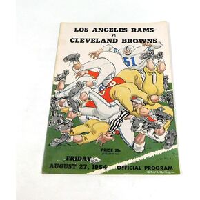 1954 Cleveland Browns at Los Angeles Rams NFL Football Program 8-27-54 - NFL Programs in Kuwait