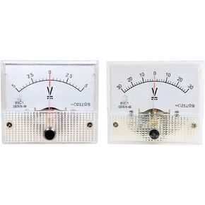 85C1 DC Voltmeter Bidirectional Positive and Negative 5V 10V 20V 30V 50V Analog Panel Voltage Gauge Volt 1Pcs(DC100V) in Saudi Arabia