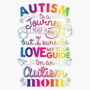Autism Journey Autism Mom Rainbow Sticker Vinyl Decal Car Laptop Wall Window Bumper Sticker 5" in Saudi Arabia