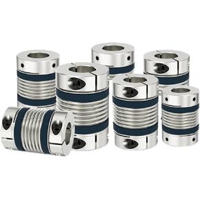 LB-B-D25L38 LB-D-D25L34 5mm to 12mm Aluminum Alloy Shaft Coupler Bellows Coupling for Lathe Connect 1Pcs(LB-B-D25L38-11X11) in Saudi Arabia