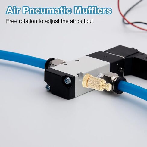 PATIKIL Air Pneumatic Mufflers, 10 Pack Top Adjustable Air Flow Speed Controller G1/8 Male Thread Sintered Bronze Exhaust Muffler for Compressor Cylinders Valves in Saudi Arabia
