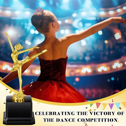 Quelay 4 PCS 7.9 بوصة رقص الباليه تروفي جوائز Gold Plastic Trophies بشكل كبير للتعرف على الموظفين ، والجوائز المدرسية ، والهدايا التحفيزية ، والاحتفال بالإنجازات المتميزة والمسابقات in Saudi Arabia