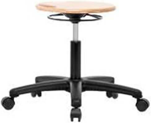 Thomas WDHSO-RG-RG Desk Height Stool with Black Nylon Base, Glide, Wood in Saudi Arabia