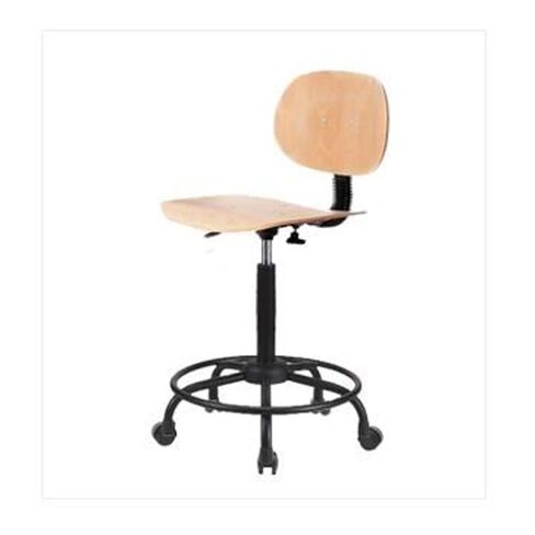 توماس WhbCh-RT-RC كرسي ارتفاع مقاعد البدلاء مع قاعدة أنبوب دائري ، العجلات ، الخشب in Kuwait