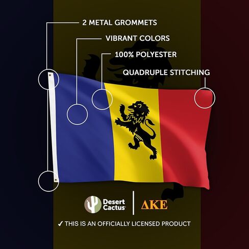 Desert Cactus Delta Kappa Epsilon Flag Chapter Fraternity 3x5 feet Polyester Banner Sign Decor DKE in Saudi Arabia