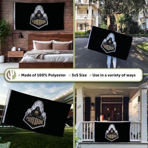 Desert Cactus Purdue University PU Flag - 3 × 5 أقدام لافتة Boilermakers ، نسيج متين داخلي/خارجي ، تصميم البوليستر 100 ٪ (النمط 2) in Saudi Arabia