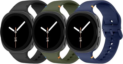 Galaxy Watch 8 Band 40mm 44mm,for Samsung Galaxy Watch 8/8 Classic 46mm Women Men,No Gap Silicone Sport Strap Correa Replacement Wristbands for Samsung Watch 8 Bands 40 44 46 mm in Kuwait