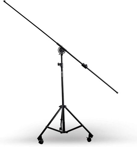 AxcessAbles AXCMB-T Heavy Duty Microphone Boom Stand with Weighted Tripod Base | 80.5-inch Height Overhead Mic Stand | 65.5-Inch Boom Arm Stand | Shotgun Video Mic Stand | All Metal Construction in Saudi Arabia