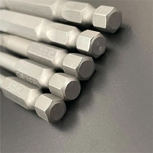 50/65mm Pentagonal Screwdriver Bits Magnetic S2 5 Point Screwdriver 1/4 Inch Hex Shank 3 4 5 6 8mm 5Pcs in Saudi Arabia