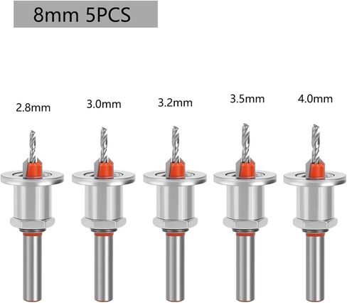 Adjustable Countersink Drill Bits 8mm Shank Drill Bit Set Screw 2.8mm 3mm 3.2mm 3.5mm 4mm 1Pcs(8x8x3.2) in Saudi Arabia