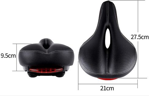 Oversized Comfort Bike Seat,Universal Replacement Bicycle Saddle with taillight, High Density Memory Foam Soft Large Padded Shock Absorbing Waterproof Breathable for MTB, Road Bike,Folding Bike in Saudi Arabia