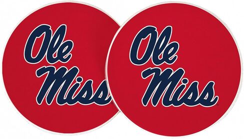 إكسسوارات سيارات Missispi University University في Mississippi Ole Miss Rebels Custer Custer Coasters المرخصة من 2 (تصميم A) in Saudi Arabia