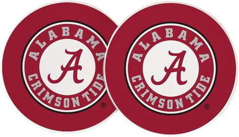 Desert Cactus The University of Alabama Car Accessories UA Crimson Tide Absorbent Sandstone Cup Coasters Licensed Product Set of 2 (Design A) in Saudi Arabia