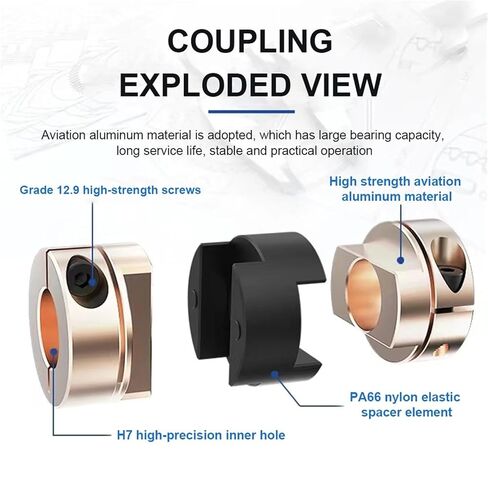 LZ-B-D32L45 LZ D32L45 D32L33 OLDHAM COUPLING ALUMONIM SLEMONIM RAPLER ANCLED 8MM إلى 16 مم للمحركات المؤازرة 1PCs (LZ-D-D32L33 15MM) in Kuwait