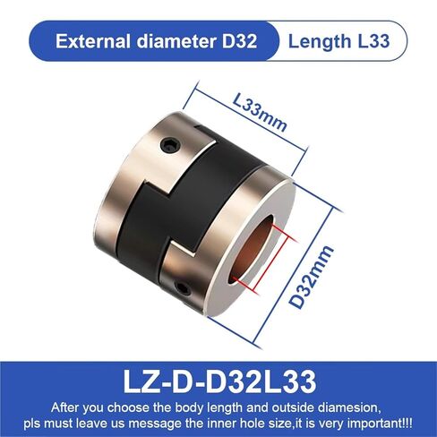 LZ-B-D32L45 LZ D32L45 D32L33 OLDHAM COUPLING ALUMONIM SLEMONIM RAPLER ANCLED 8MM إلى 16 مم للمحركات المؤازرة 1PCs (LZ-D-D32L33 15MM) in Kuwait