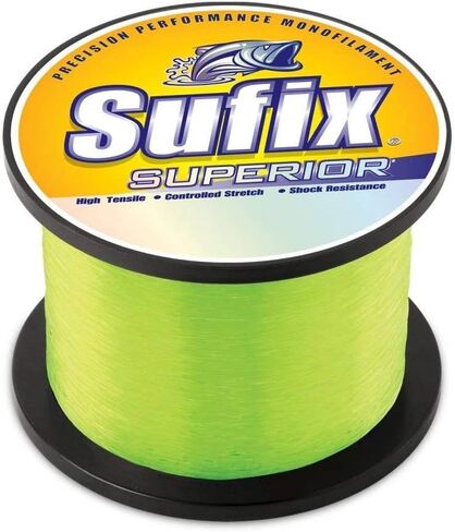 Sufix Superior 1/4-Pound Spool Size Fishing Line (Yellow, 6-Pound) in Kuwait