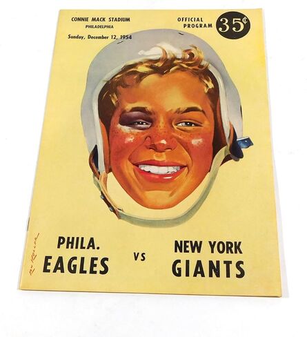 1954 New York Giants at Philadelphia Eagles NFL Football Program 12-12-54 - NFL Programs in Saudi Arabia