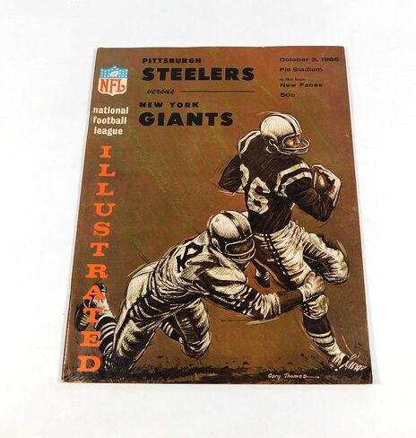 1965 New York Giants at Pittsburgh Steelers NFL Football Program 10-3-65 - NFL Programs in Saudi Arabia