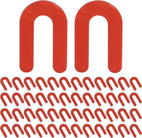 Hordion 50 Pcs Horseshoe Shim Tile Spacers 1/8 Inch, U Shape Plastic Tile Leveling Spacers for Floor Wall Tile Installation, Red in Saudi Arabia
