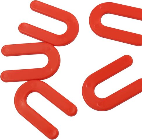 Hordion 50 Pcs Horseshoe Shim Tile Spacers 1/8 Inch, U Shape Plastic Tile Leveling Spacers for Floor Wall Tile Installation, Red in Saudi Arabia