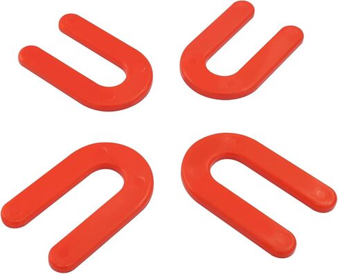 Hordion 50 Pcs Horseshoe Shim Tile Spacers 1/8 Inch, U Shape Plastic Tile Leveling Spacers for Floor Wall Tile Installation, Red in Saudi Arabia