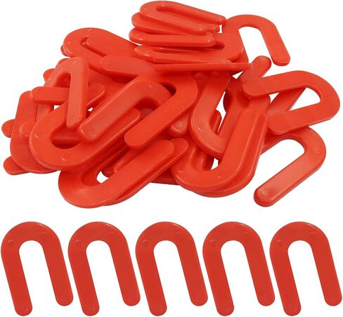 Hordion 50 Pcs Horseshoe Shim Tile Spacers 1/8 Inch, U Shape Plastic Tile Leveling Spacers for Floor Wall Tile Installation, Red in Saudi Arabia