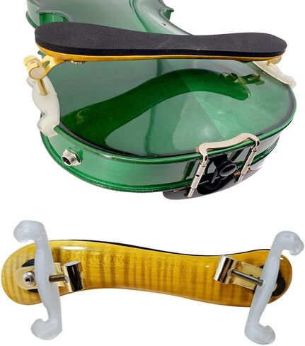 Flame Maple Violin Shoulder Rest for 3/4 4/4 violin Ergonomic Design with Padded Cushion, Non-Slip Feet Violin Accessory for Comfort & Stability Adjustable height Durable for adult in Kuwait