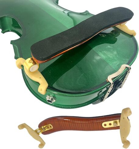 Flame Maple Violin Shoulder Rest for 3/4 4/4 violin Ergonomic Design with Padded Cushion, Non-Slip Feet Violin Accessory for Comfort & Stability Adjustable height Durable for adult in Kuwait