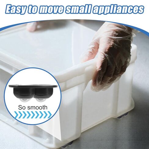 8Pcs Self Adhesive Caster Wheels 360° Swivel Mini Rollers 1.47 Inches Small Appliance Wheels for Storage Box, Small Appliance Storage Bins in Saudi Arabia