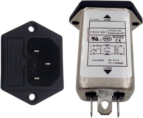 CW2A 3 6 10A Socket Interference Power Filter Single Phase 220V AC(CW2A-3A-T) in Saudi Arabia