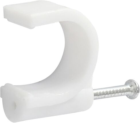 Hordion 100 Pack Half Clamp J-Hook with Nail, 1/2" Pex Clamps Cable Clips Pex Hangers for for 1/2" OD Tubing Pipe Support, White (16mm) in Kuwait