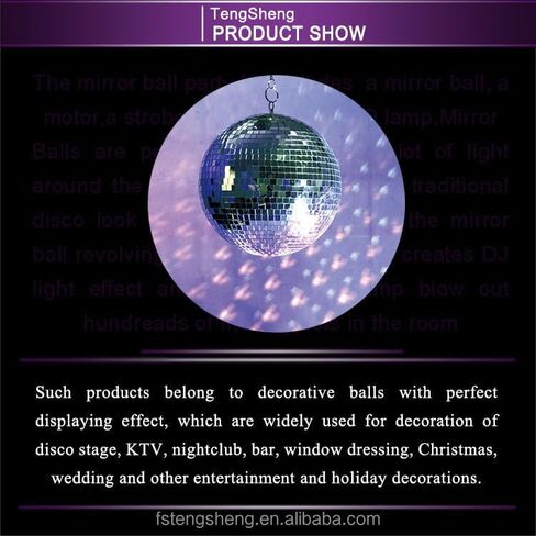 12" Disco Ball Decor Hanging Mirror Ball for Big Party Decorations Wedding Home in Saudi Arabia