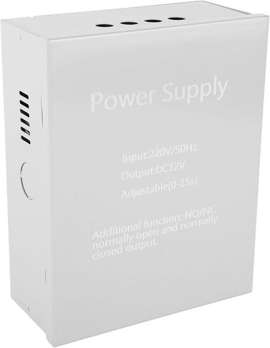 Access Control Delay Power Box, 12V 3A 220V High Efficiency Metal Door Access Power Supply Box for Building Intercom in Saudi Arabia